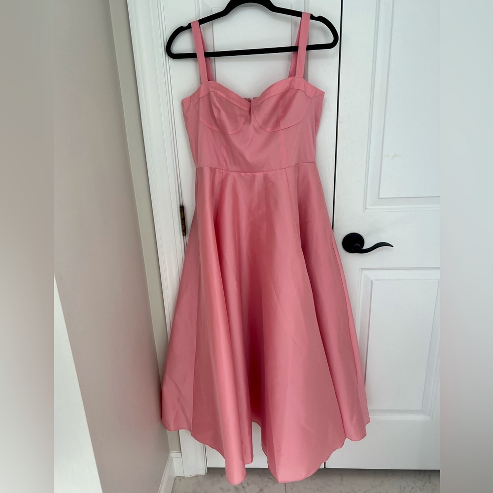 J. Crew Collection sweetheart A-line dress in stretch taffeta. Size 10. Pink.